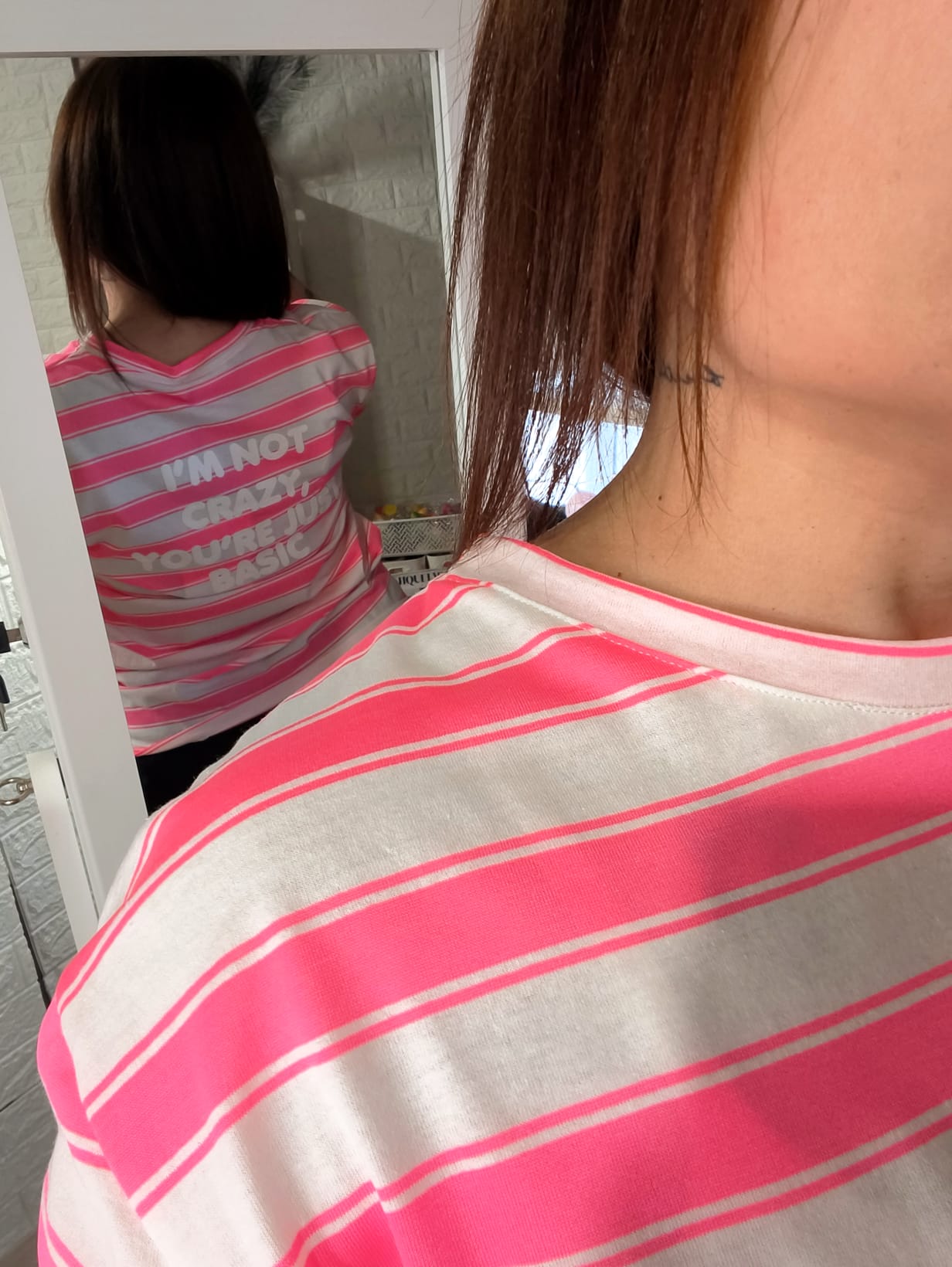 Camiseta Rayas Flúor LUMINA - ROSA