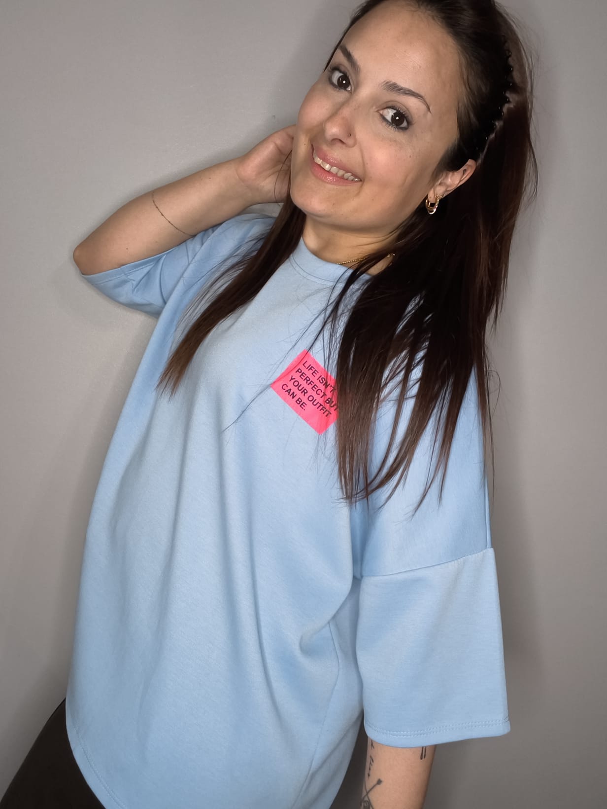Camiseta "PERFECT" Over - Azul
