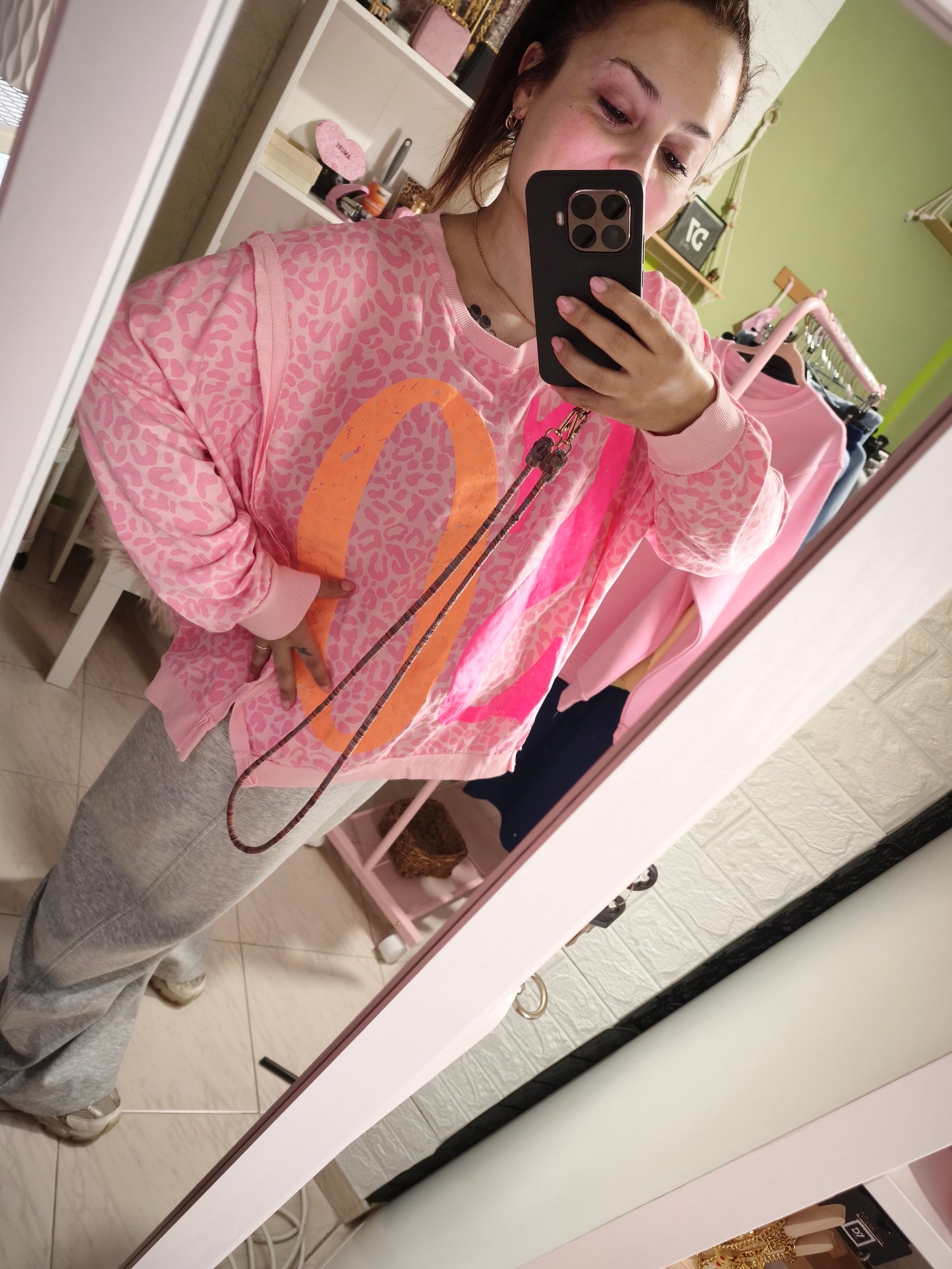 Sudadera Print SOHO Rosa - Oversize & Flúor