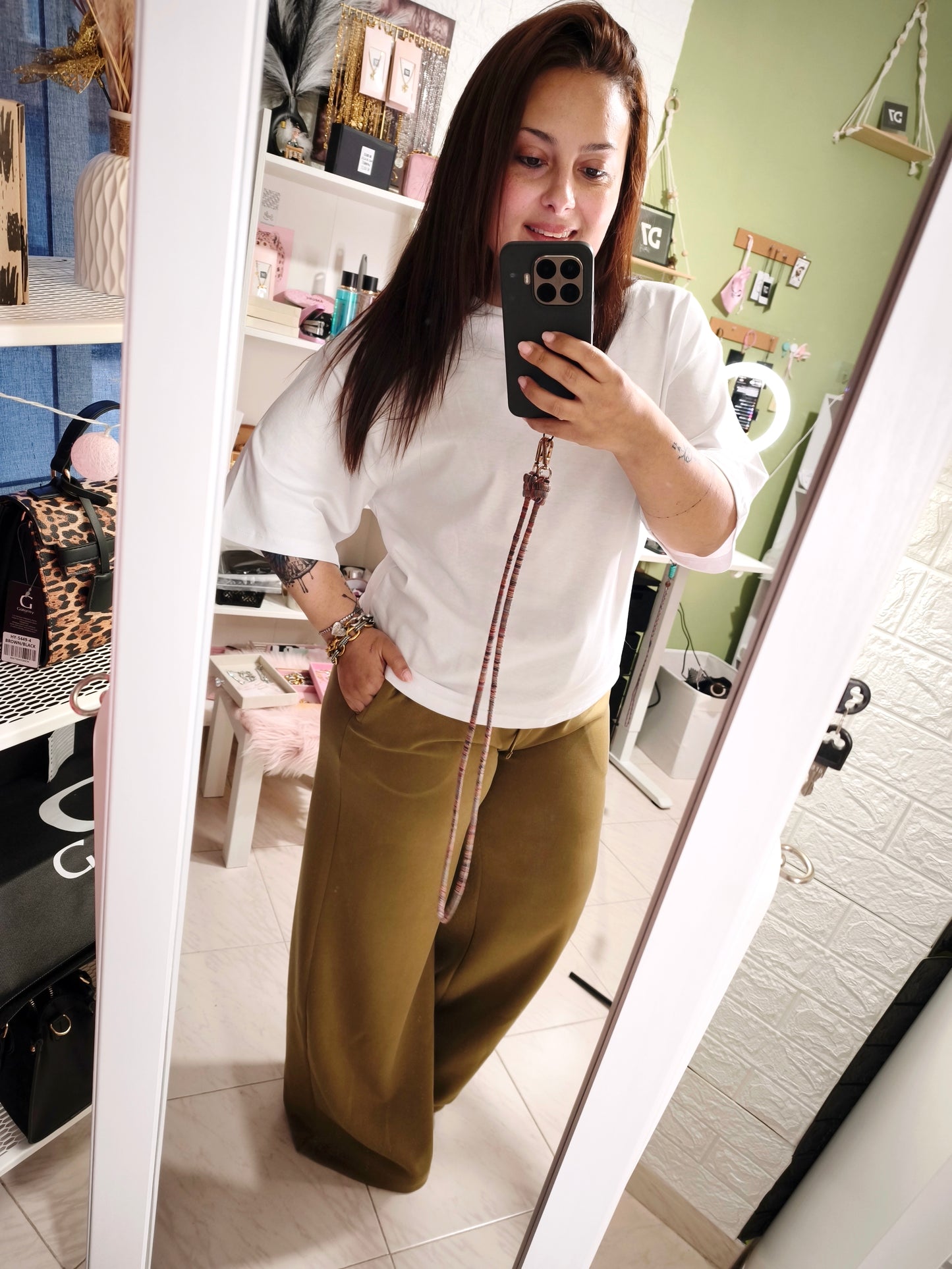 Pantalón Cinturilla Lumina Caqui