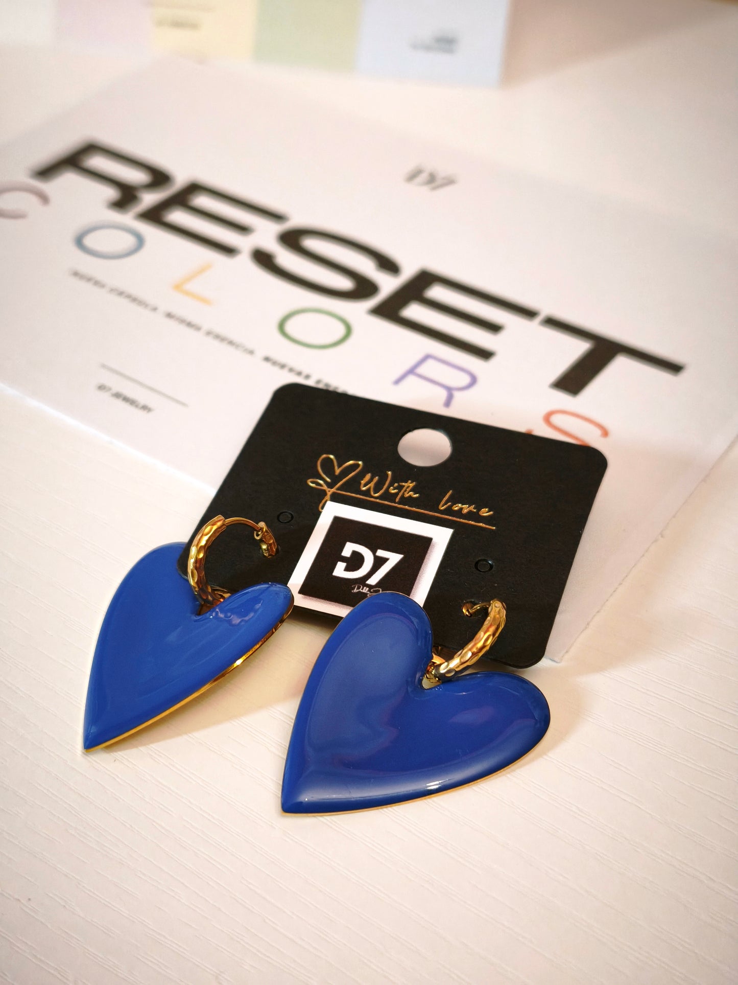 Pendientes CORA Azul Oro - RESET x D7