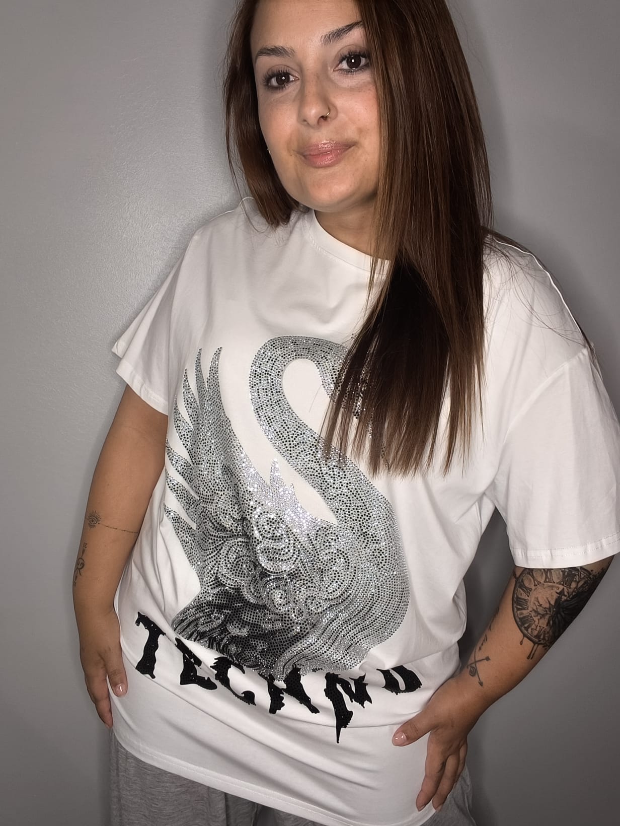 Camiseta Cisne Techno Blanca - Fly Out