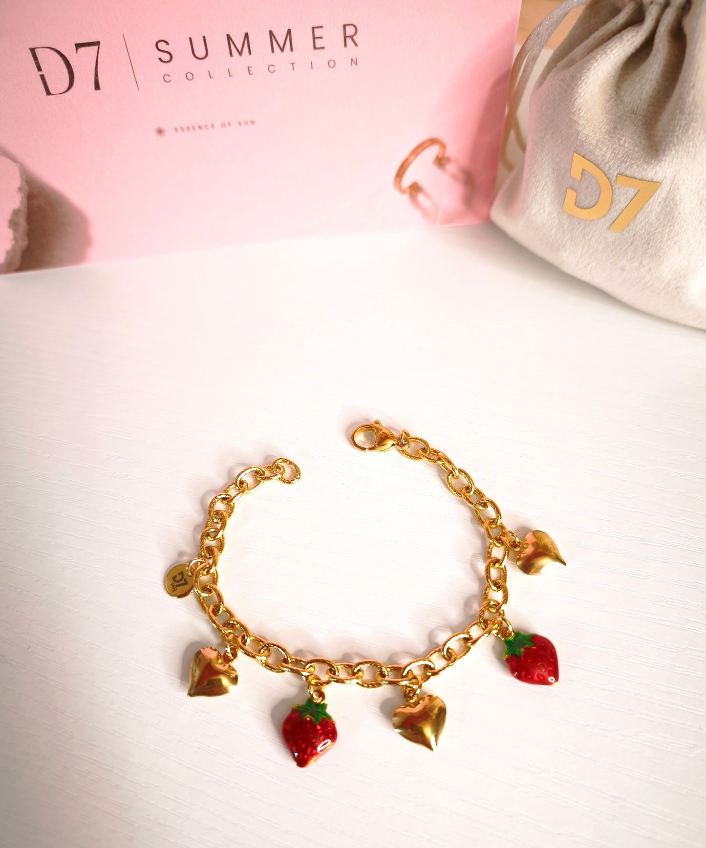 Pulsera Fresa 🍓 Oro - D7