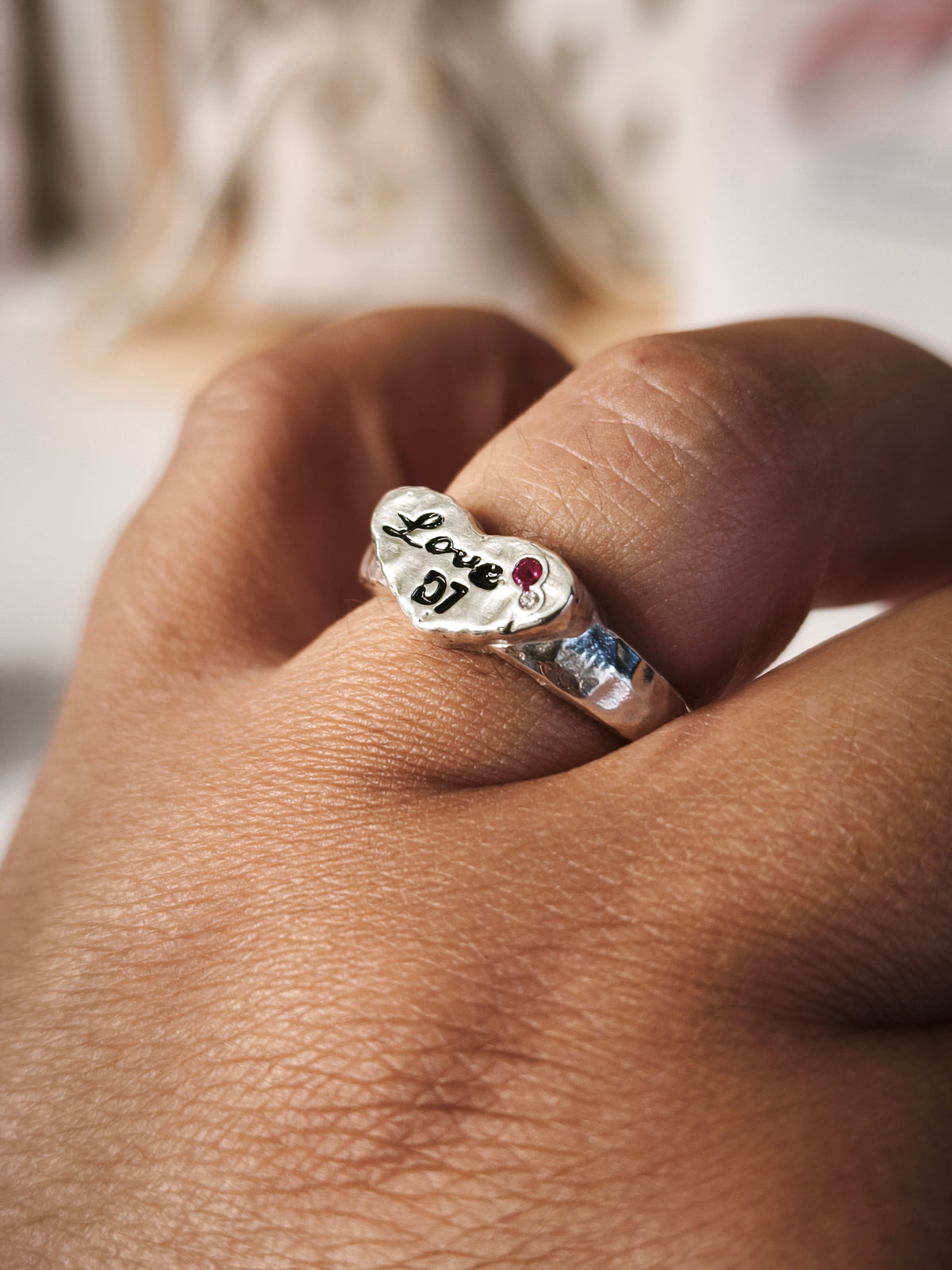 Anillo Plata Love D7 Brand