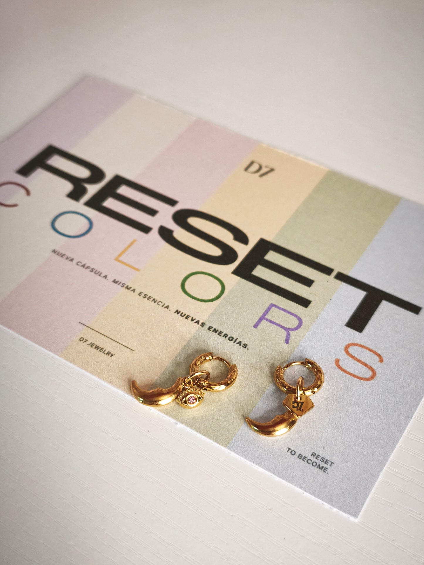 Pendientes LUNA & OJO ORO - RESET x D7