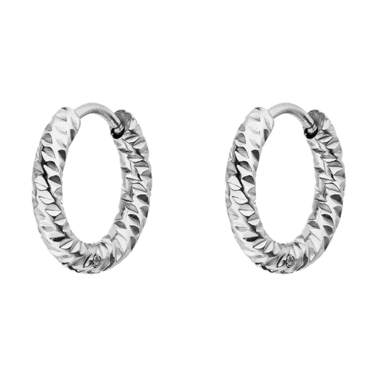 Pendientes Crush - Acero inoxidable - Plata