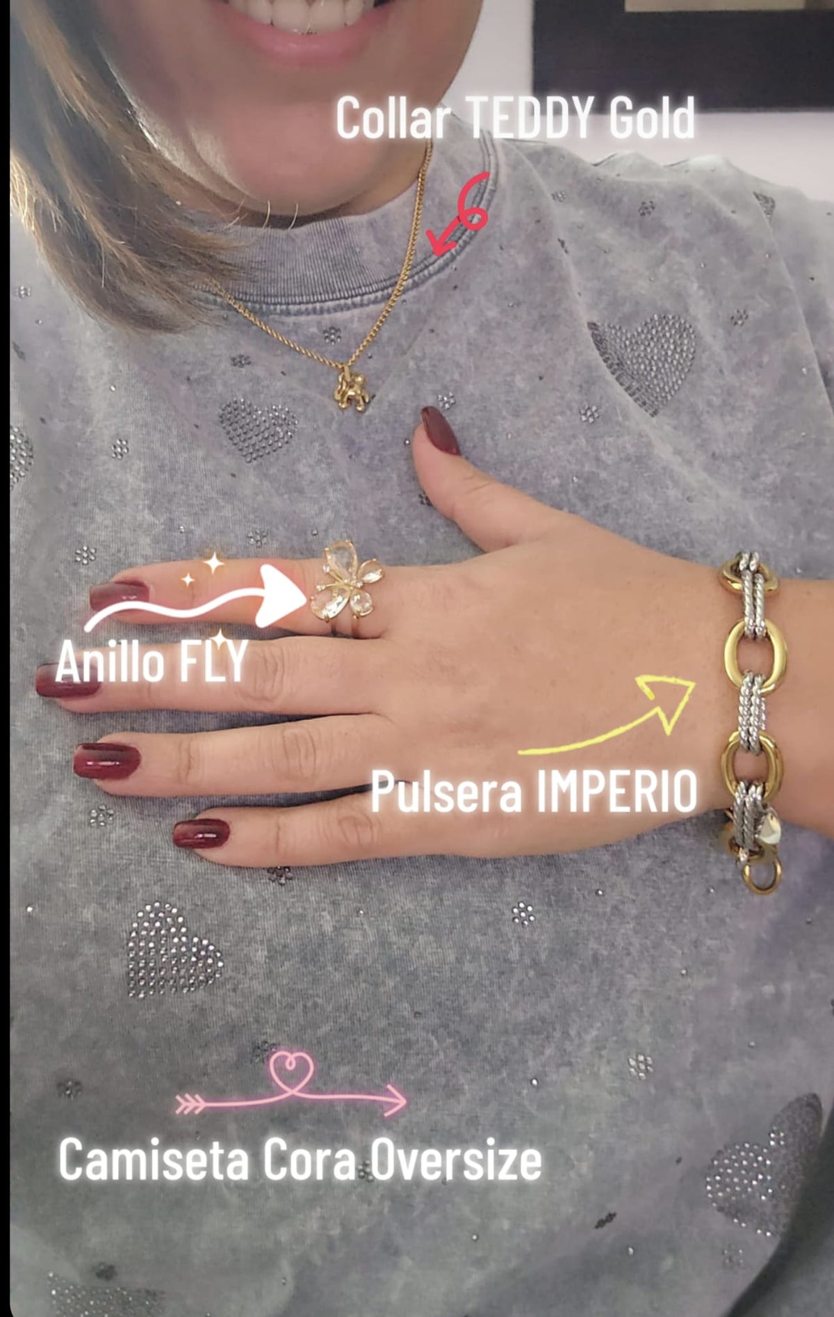 Collar Teddy Gold - NR x Lúmena