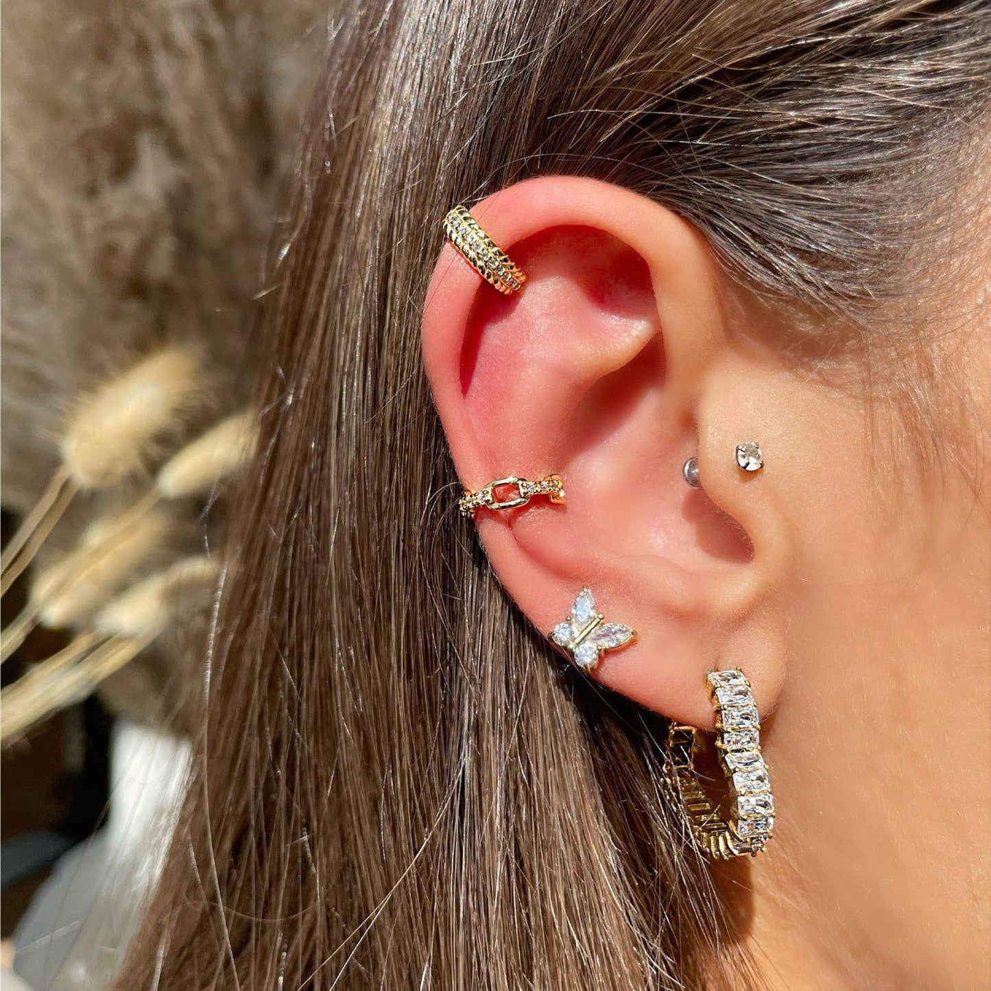 Pendientes Mariposa Shine | Chapados en oro de 18K