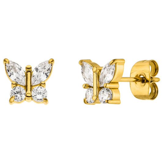 Pendientes Mariposa Shine | Chapados en oro de 18K