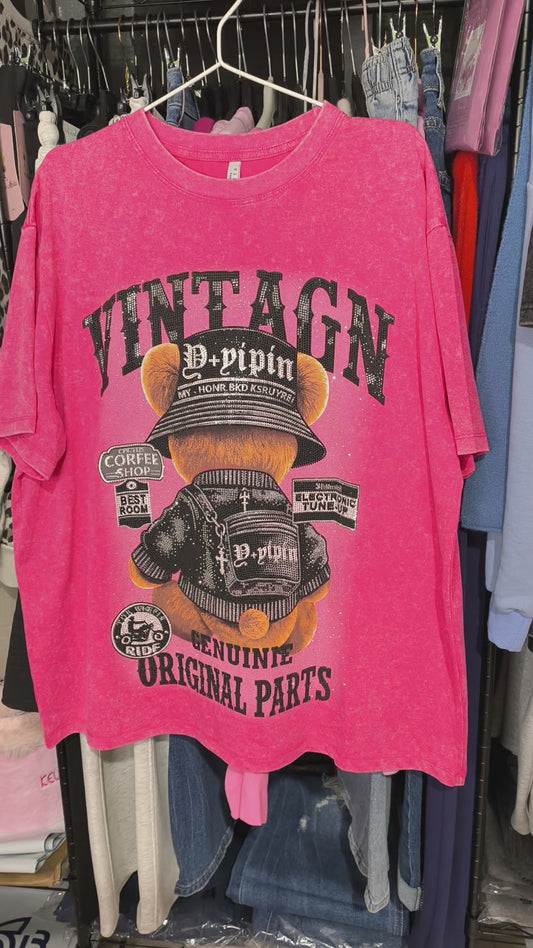 Camiseta Osito Street Fucsia 💗