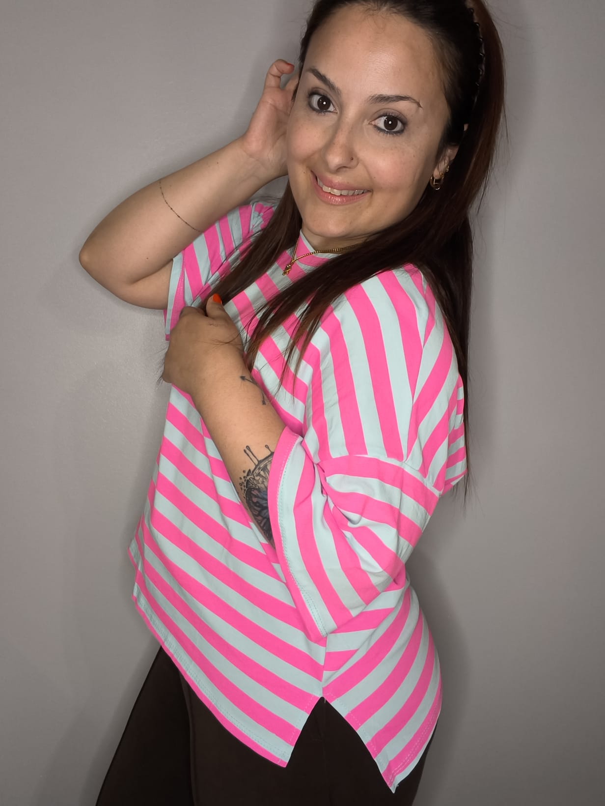 Camiseta COLORS Over - Azul & Fucsia