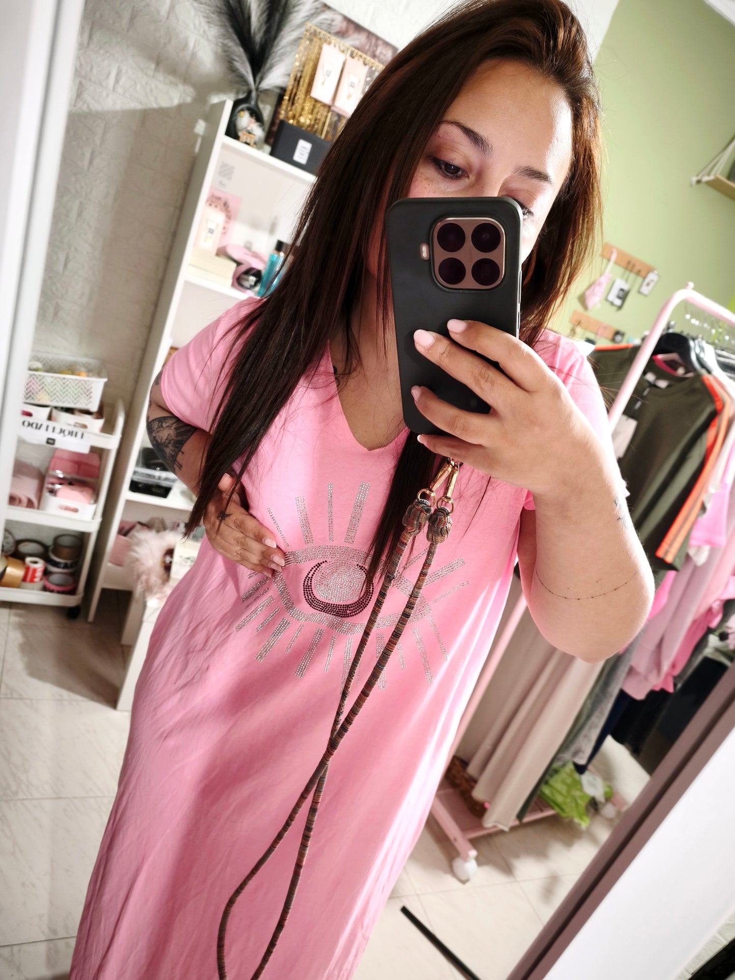 Vestido OJO Strass Acid Wash Colores