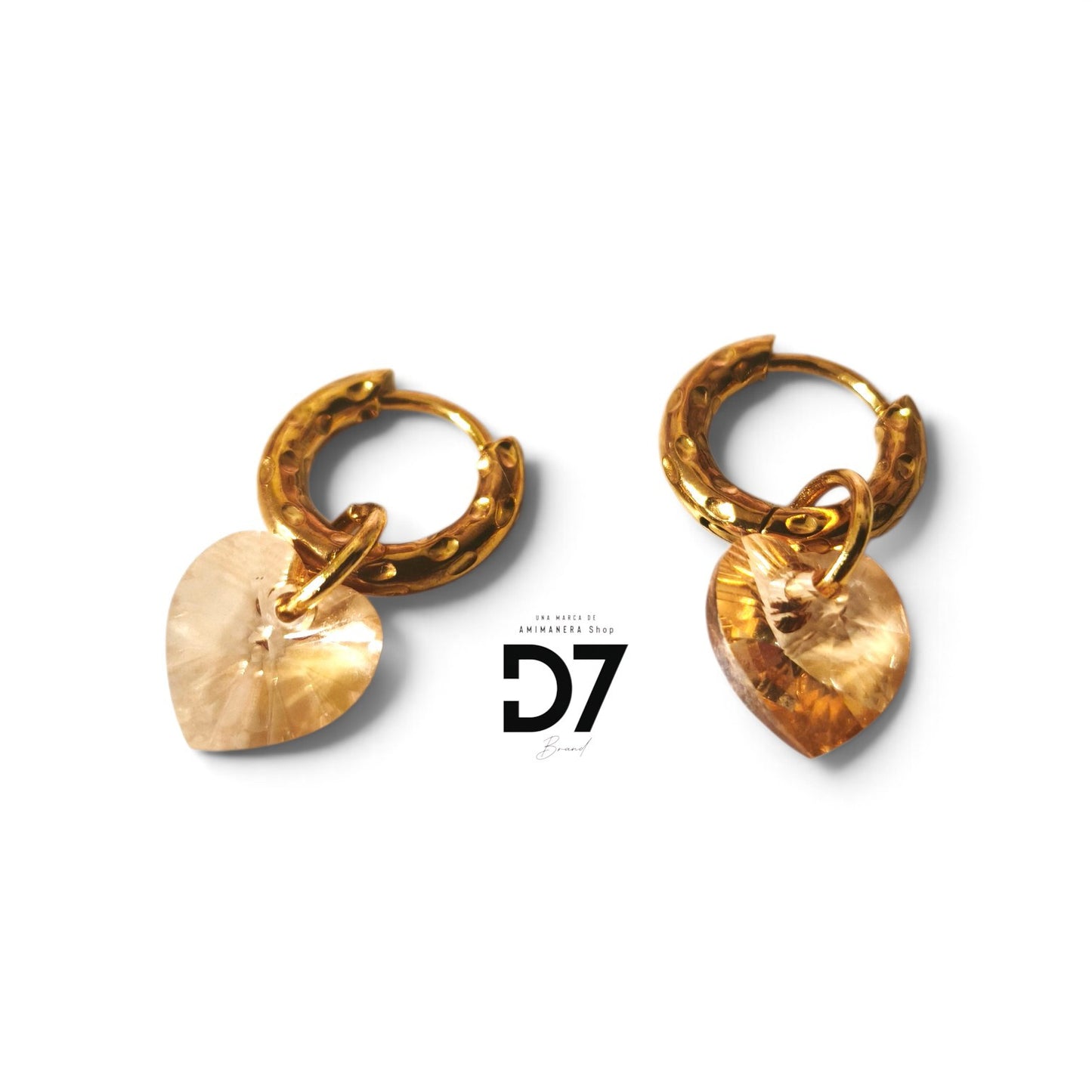 Pendientes Golden Swarovski - D7 Brand