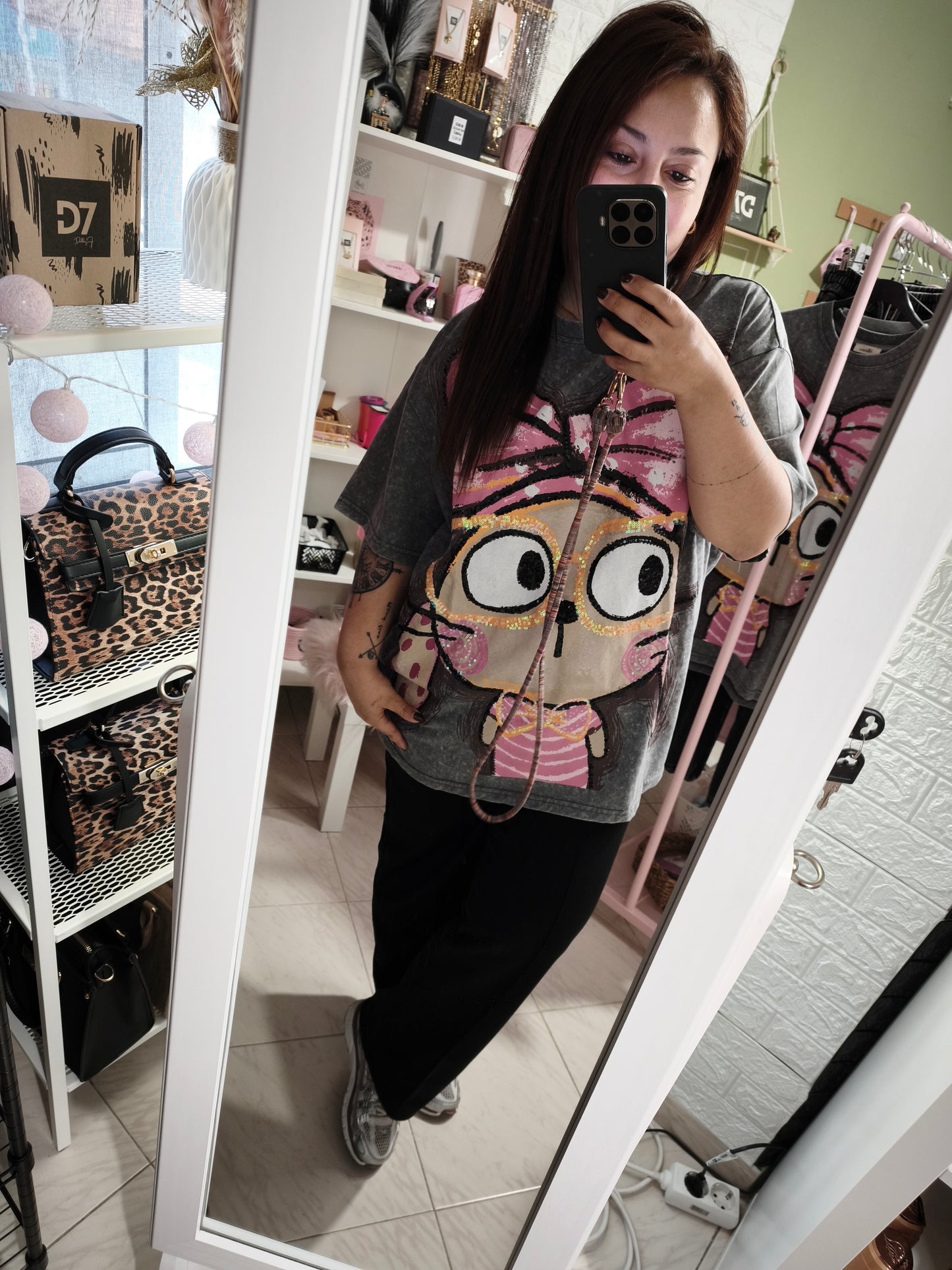 Camiseta Lulú Brillos - Efecto Lavado Oversize