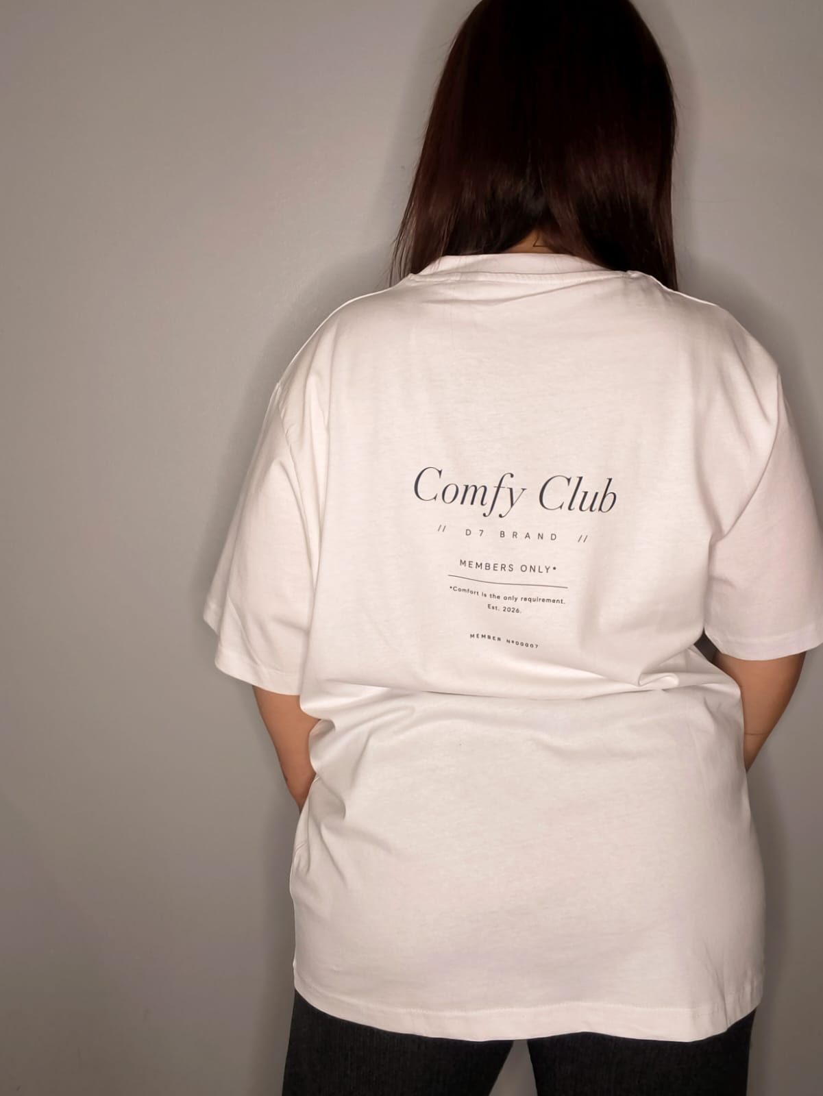 Camiseta Oversize Comfy Blanco - D7 Brand