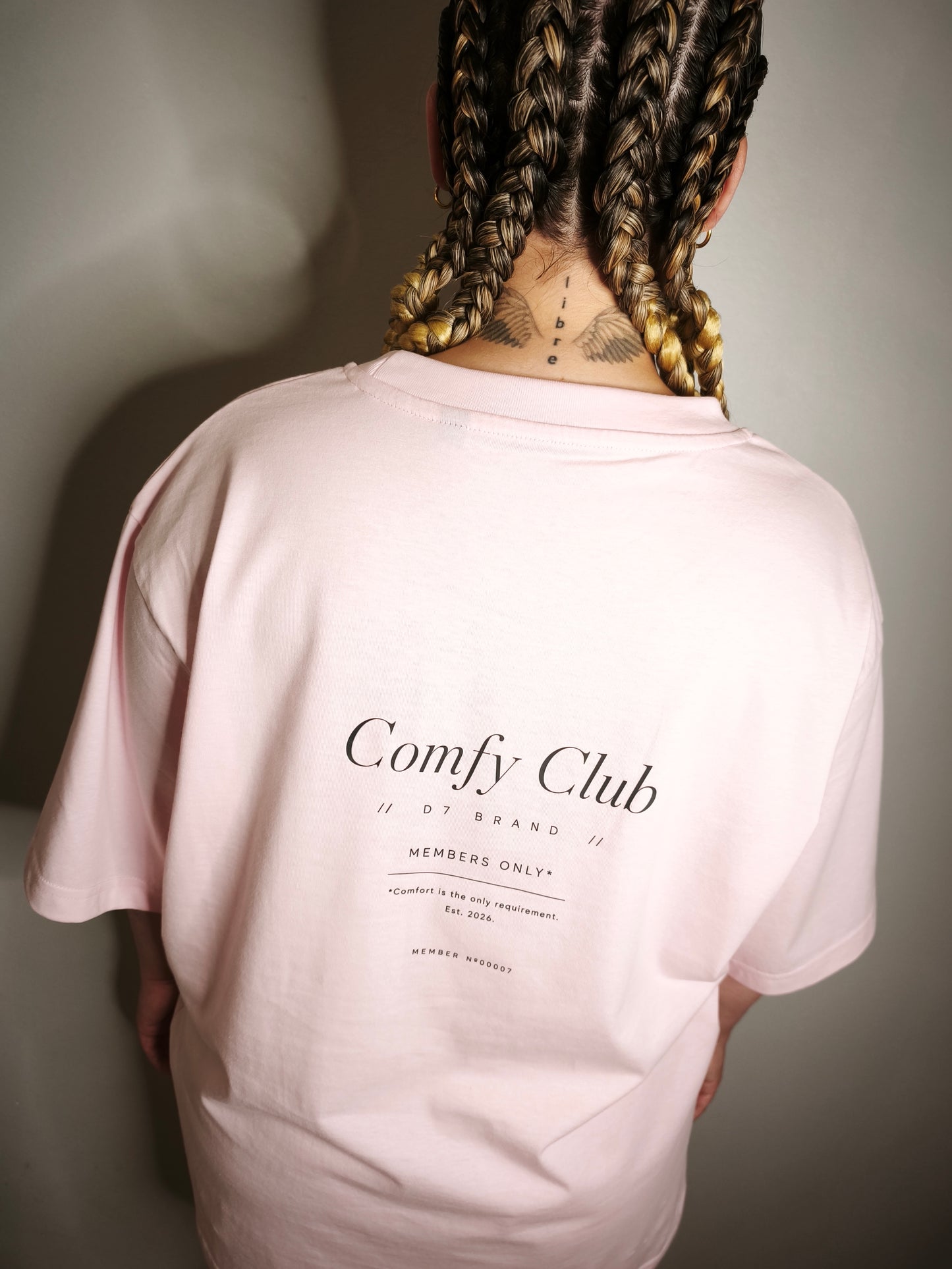 Camiseta Oversize Comfy Rosa - D7 Brand