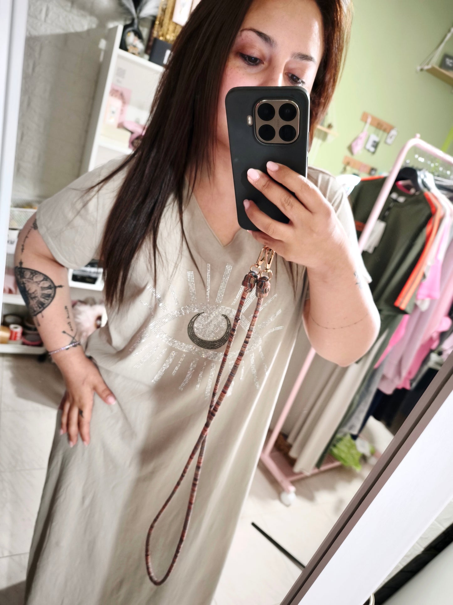 Vestido OJO Strass Acid Wash Colores