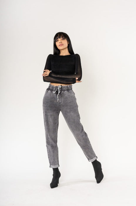 Jeans Deportivos Gris Nina Carter