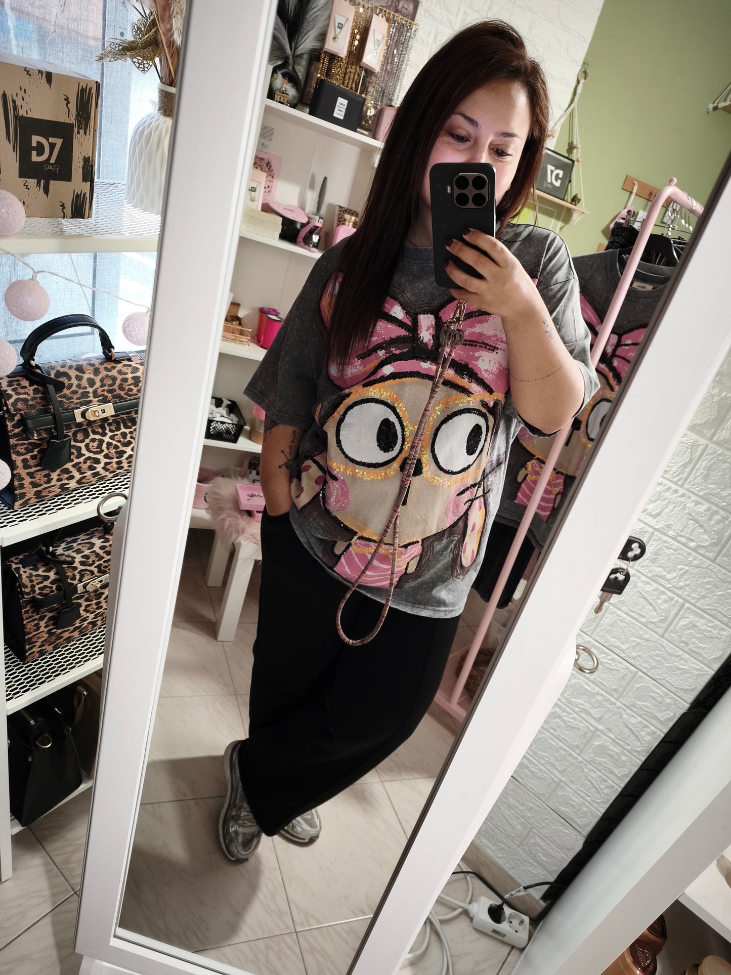 Camiseta Lulú Brillos - Efecto Lavado Oversize