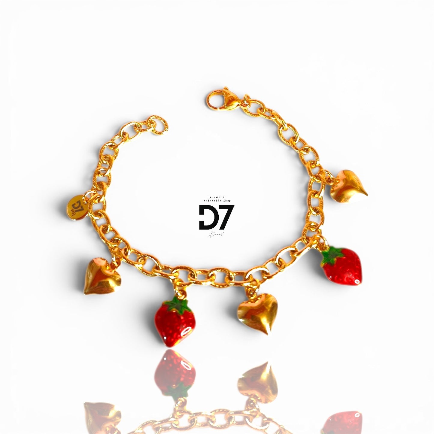 Pulsera Fresa 🍓 Oro - D7