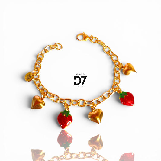 Pulsera Fresa 🍓 Oro - D7