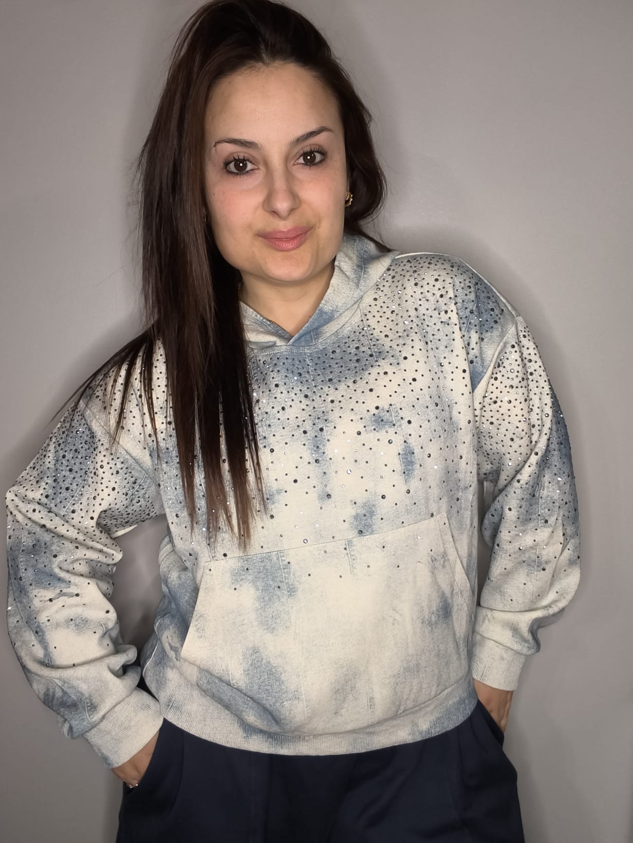 Sudadera Luna Azul & Strass