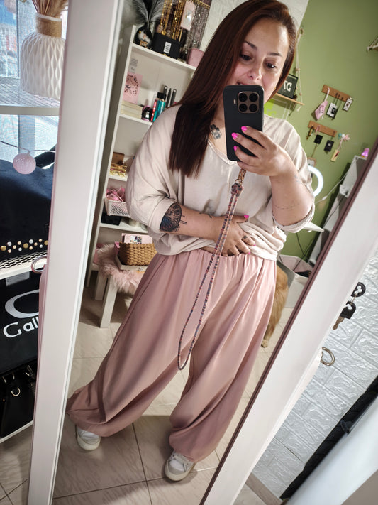 Pantalón Bombacho Estela - Rosa