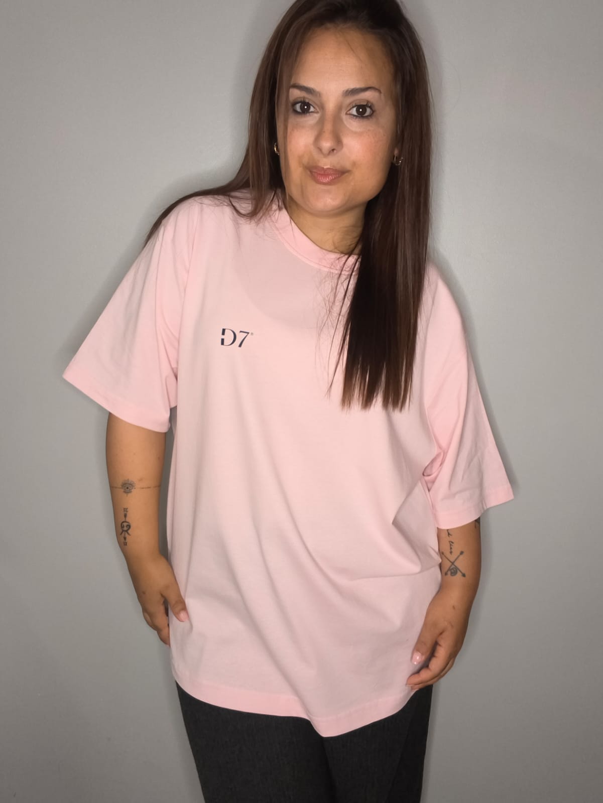 Camiseta Oversize Comfy Rosa - D7 Brand