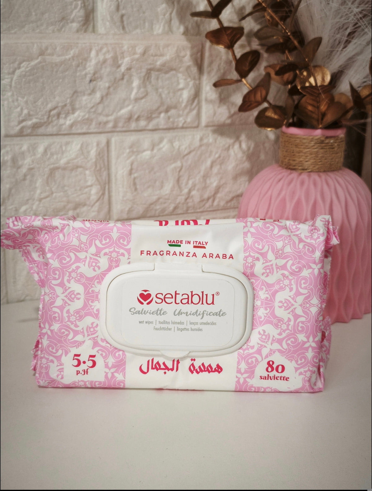 Toallitas Yara Rosa 80 U - SETABLU