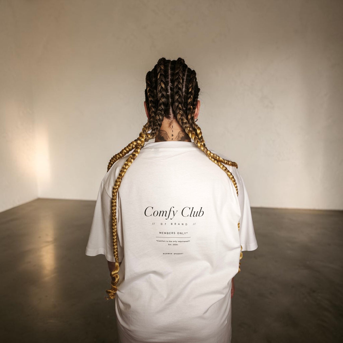Camiseta Oversize Comfy Blanco - D7 Brand