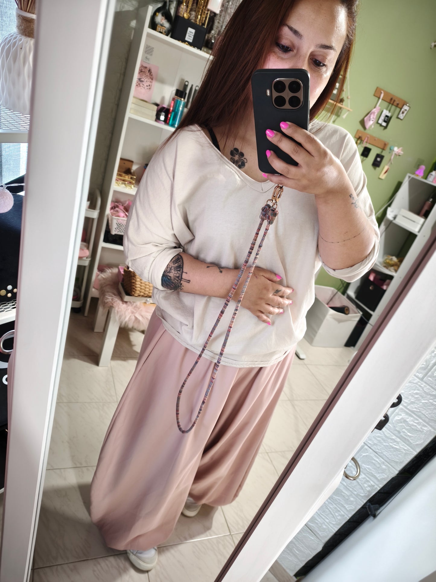 Camiseta Basic Manga larga Beige