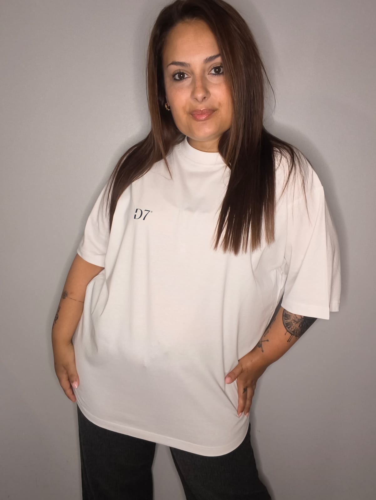 Camiseta Oversize Comfy Blanco - D7 Brand
