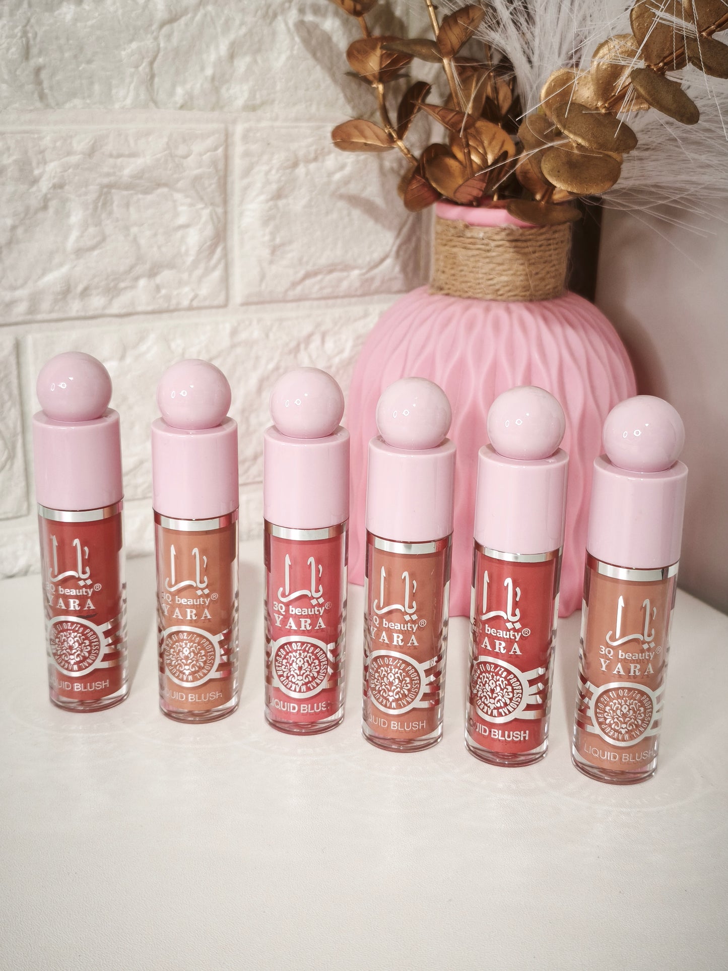 Pack 6 Coloretes Líquidos Yara Rosa