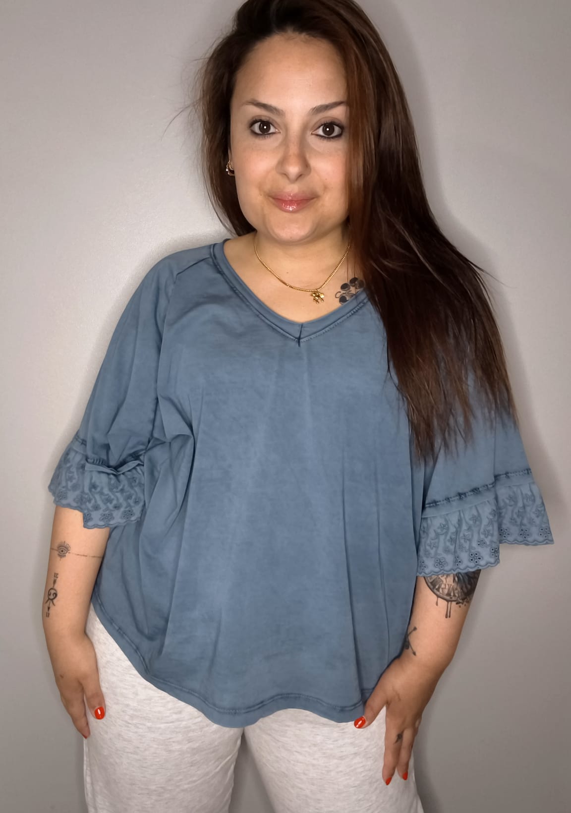 Camiseta Grecia Azul Vaquero