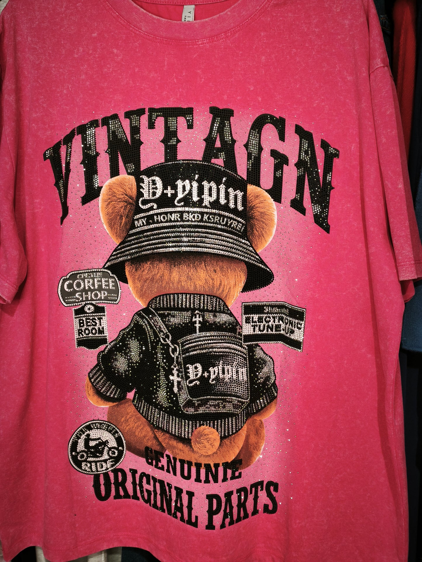 Camiseta Osito Street Fucsia 💗