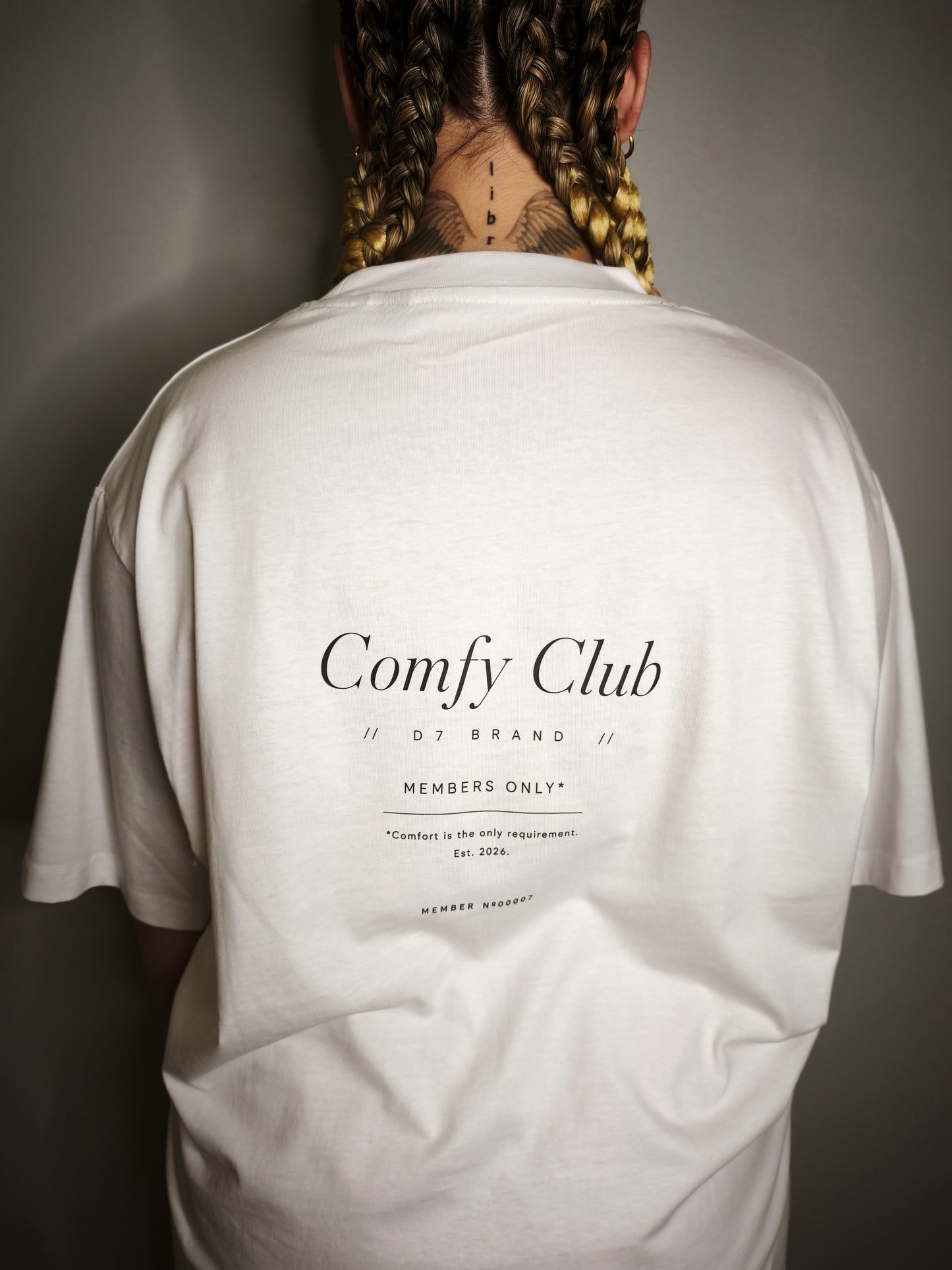 Camiseta Oversize Comfy Blanco - D7 Brand