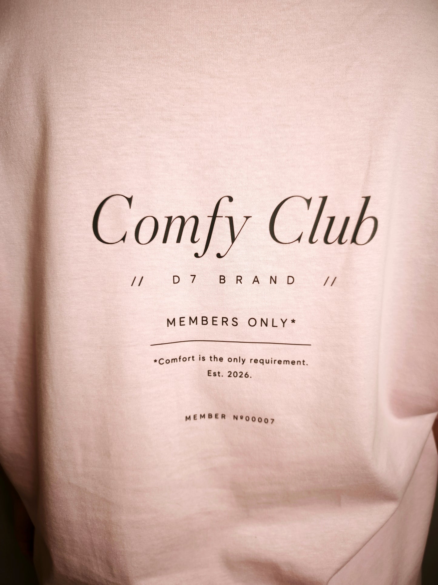 Camiseta Oversize Comfy Rosa - D7 Brand