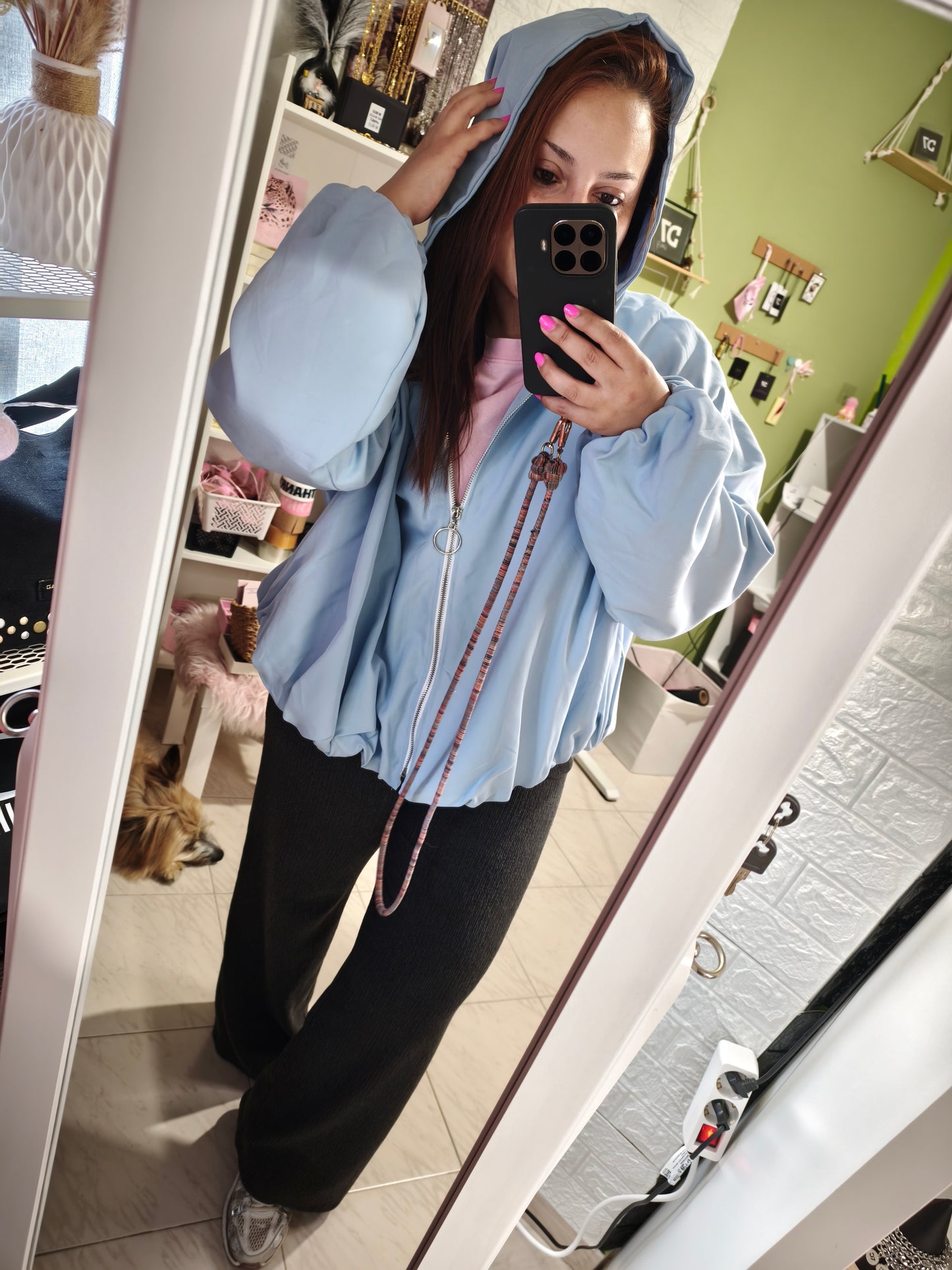 Chaqueta Volumen Estela - Celeste