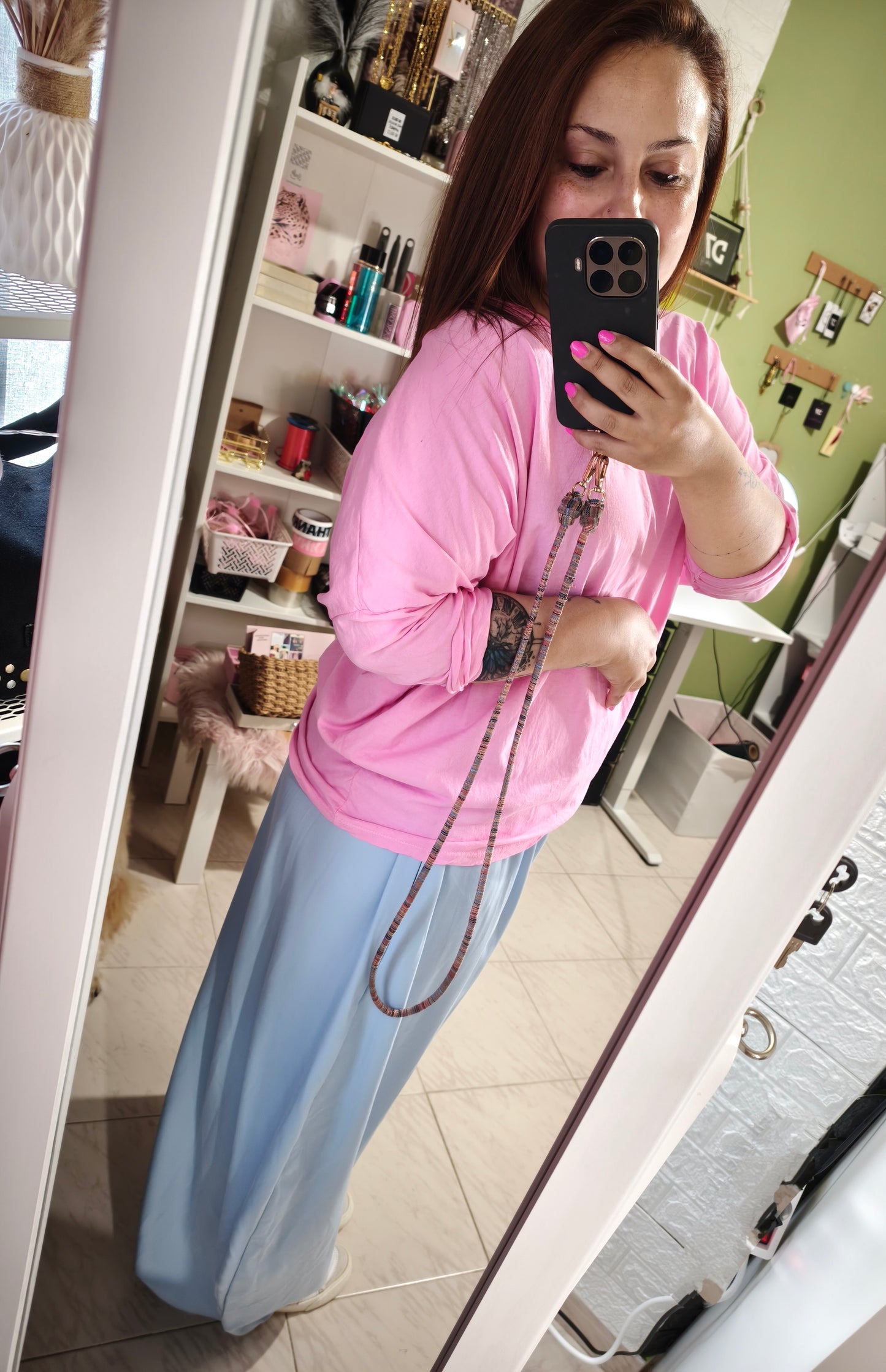 Camiseta Basic Manga larga Rosa