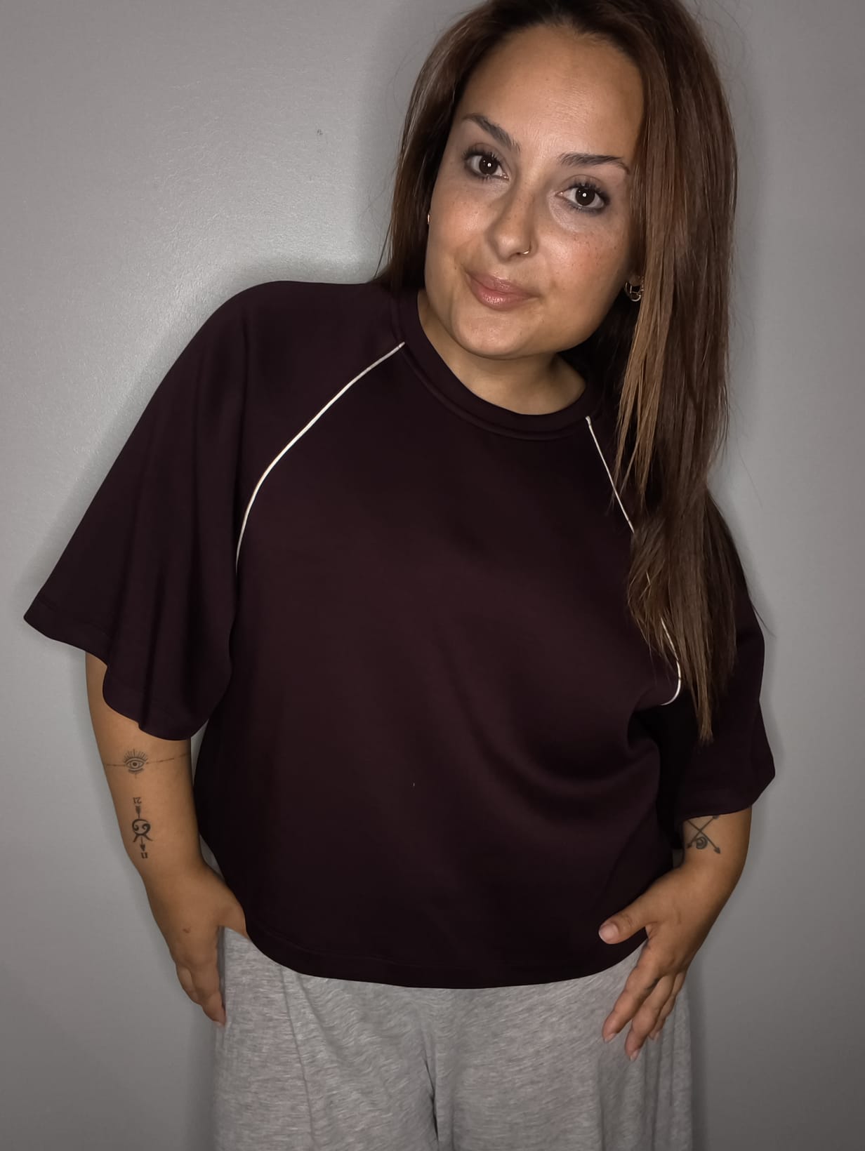 Camiseta Oversize Boxy Chocolate Lumina