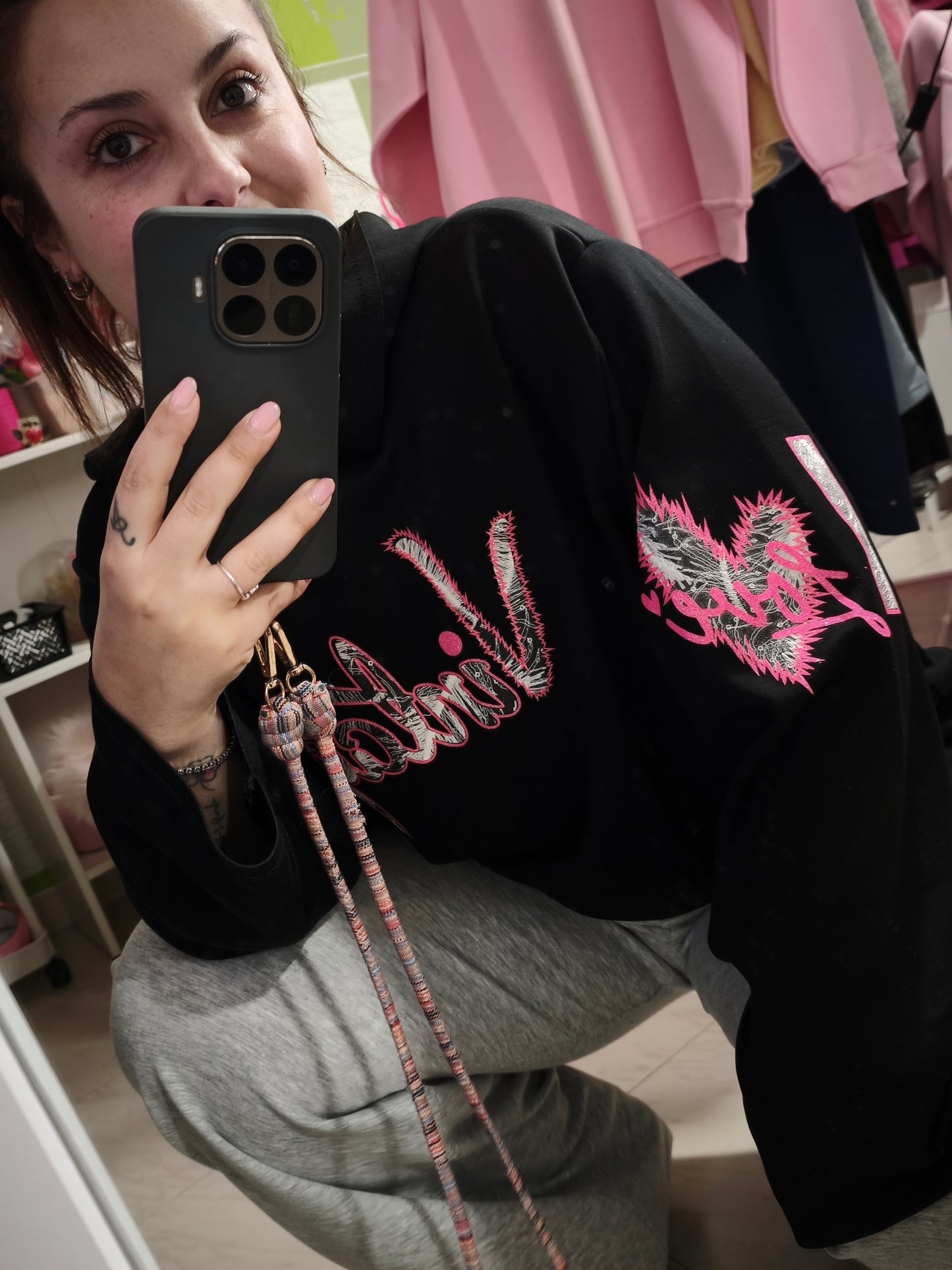 Sudadera Vintage LOVE - Oversize & Brillos