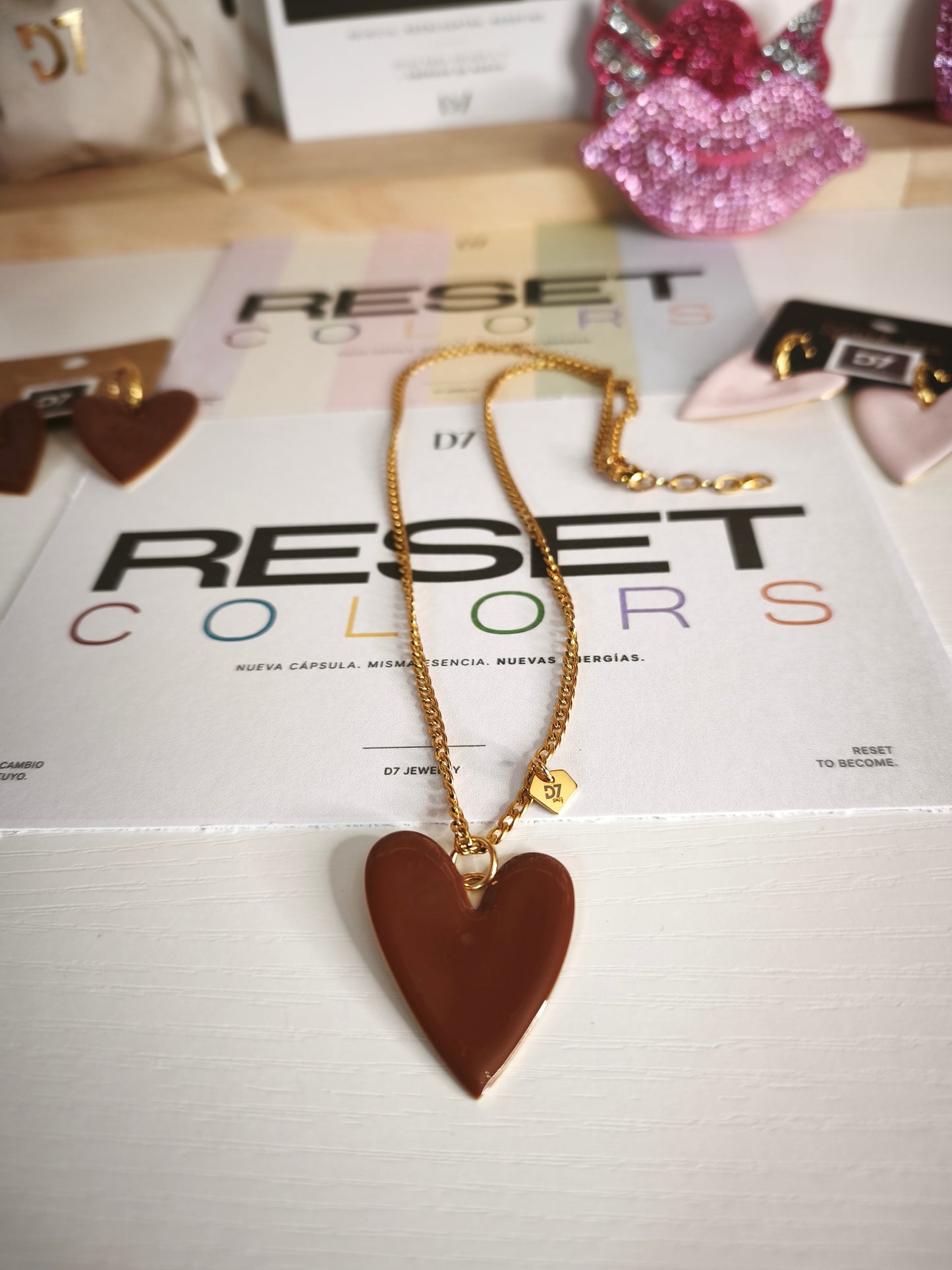 Collar CORA CHOCO ORO - RESET x D7
