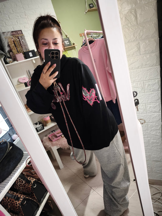 Sudadera Vintage LOVE - Oversize & Brillos