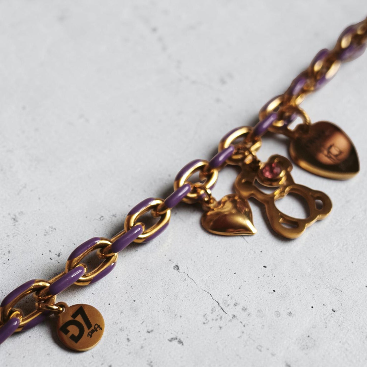 Pulsera Oso Valores Lila - D7
