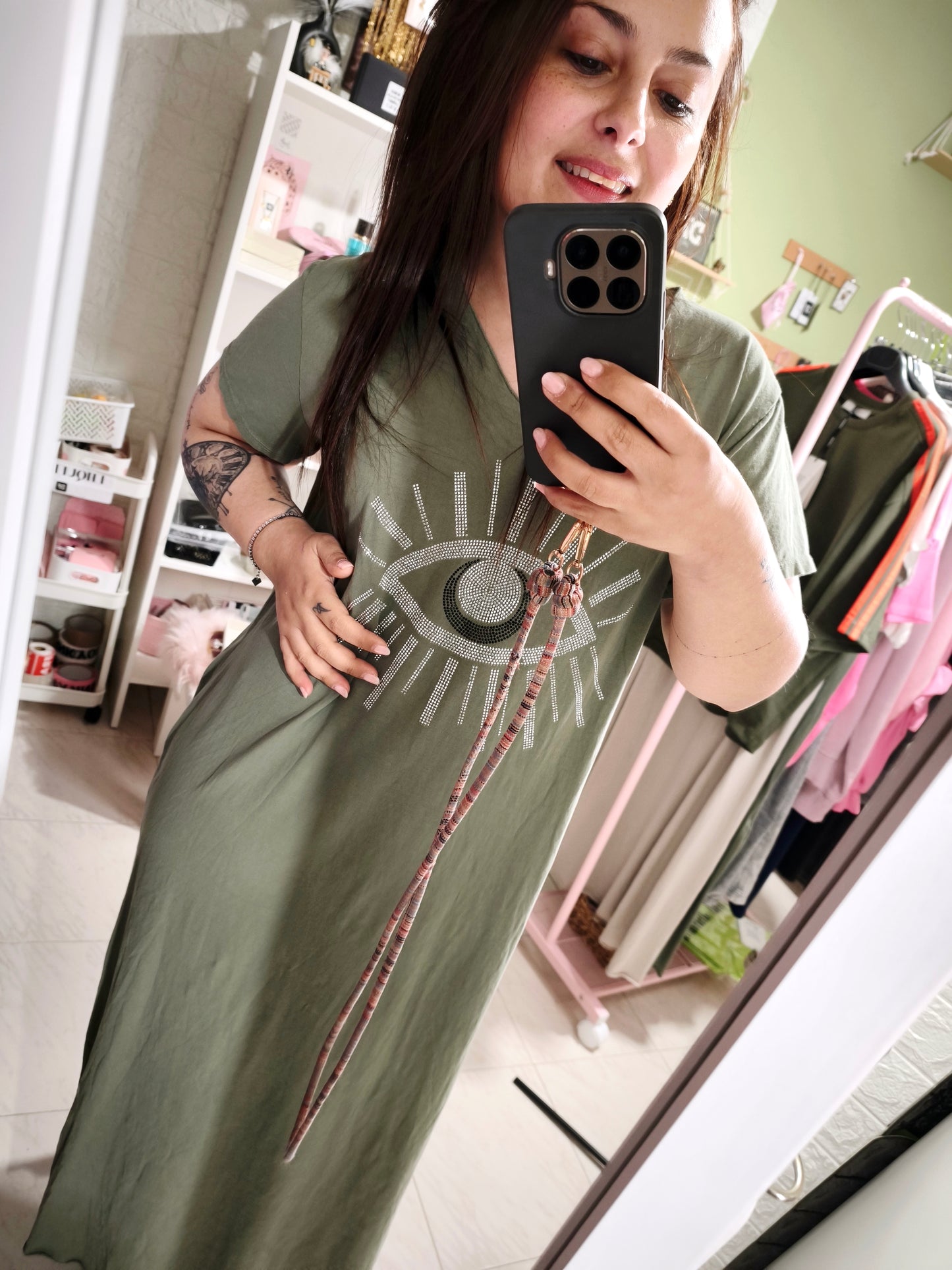 Vestido OJO Strass Acid Wash Colores