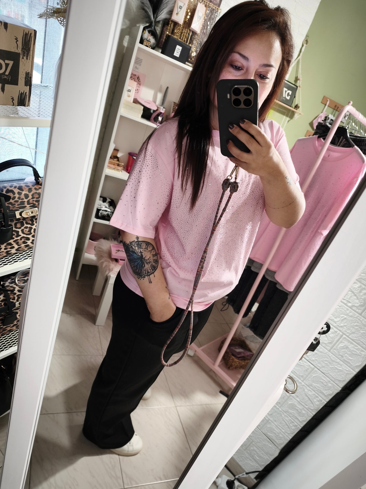 Camiseta Brillos Rosa 🩷✨