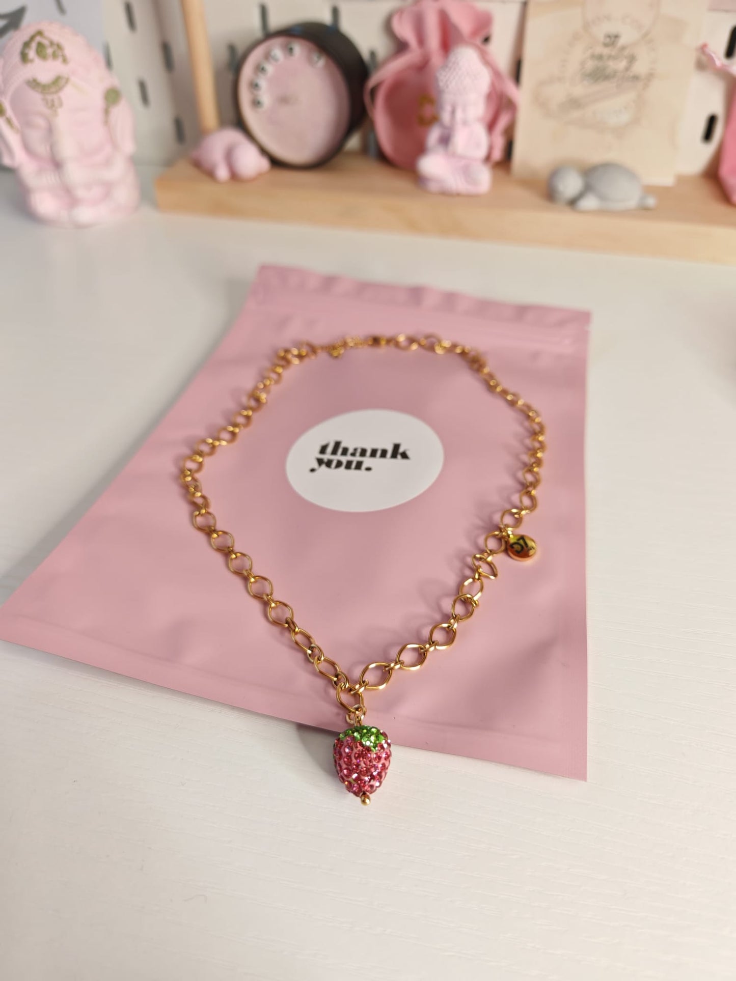 Collar Fresa Brillos