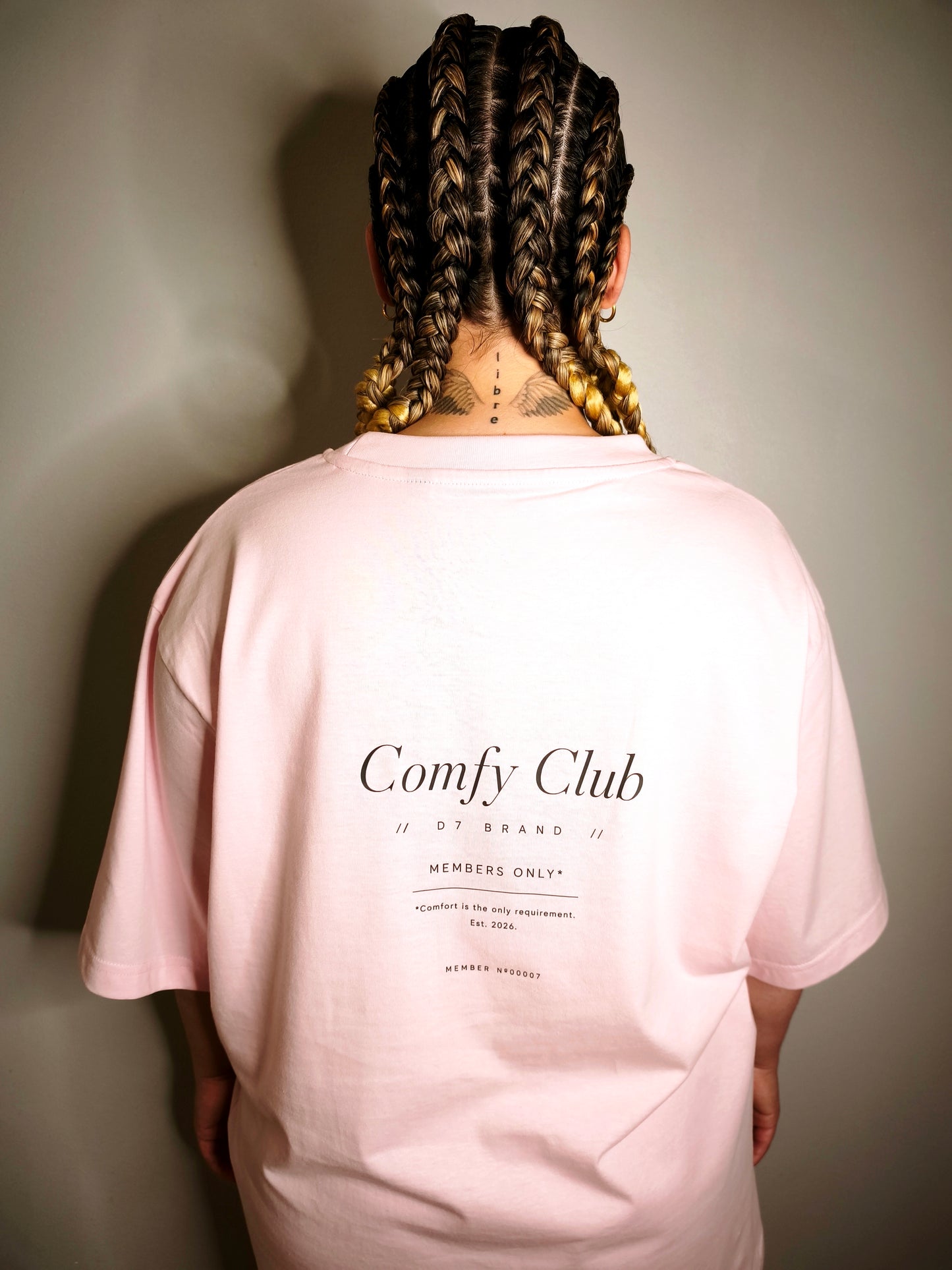 Camiseta Oversize Comfy Rosa - D7 Brand