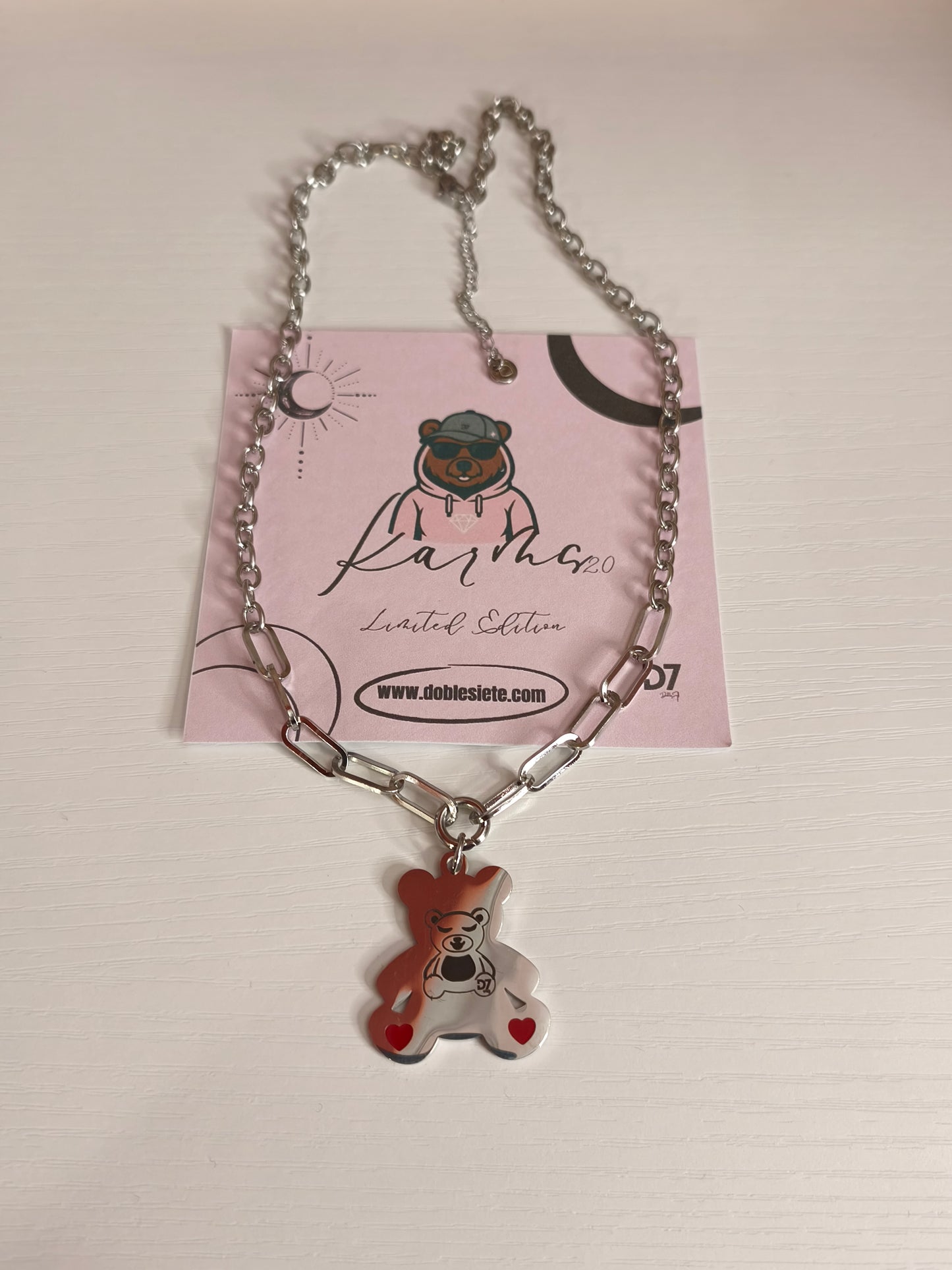 Collar Oso Karma 2.0. Plata