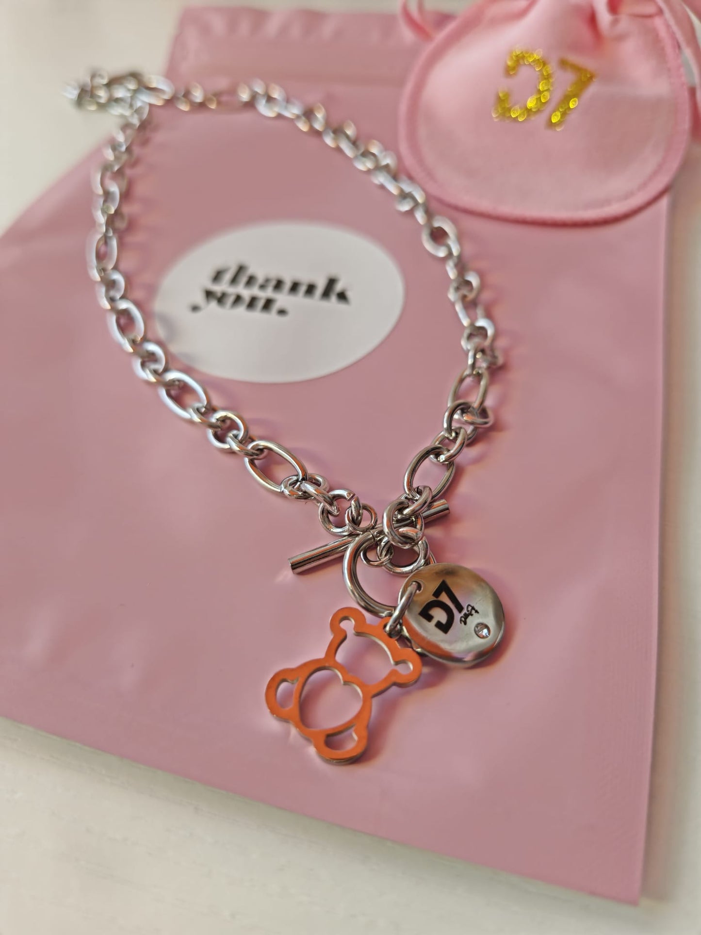 Collar Bear Plata D7